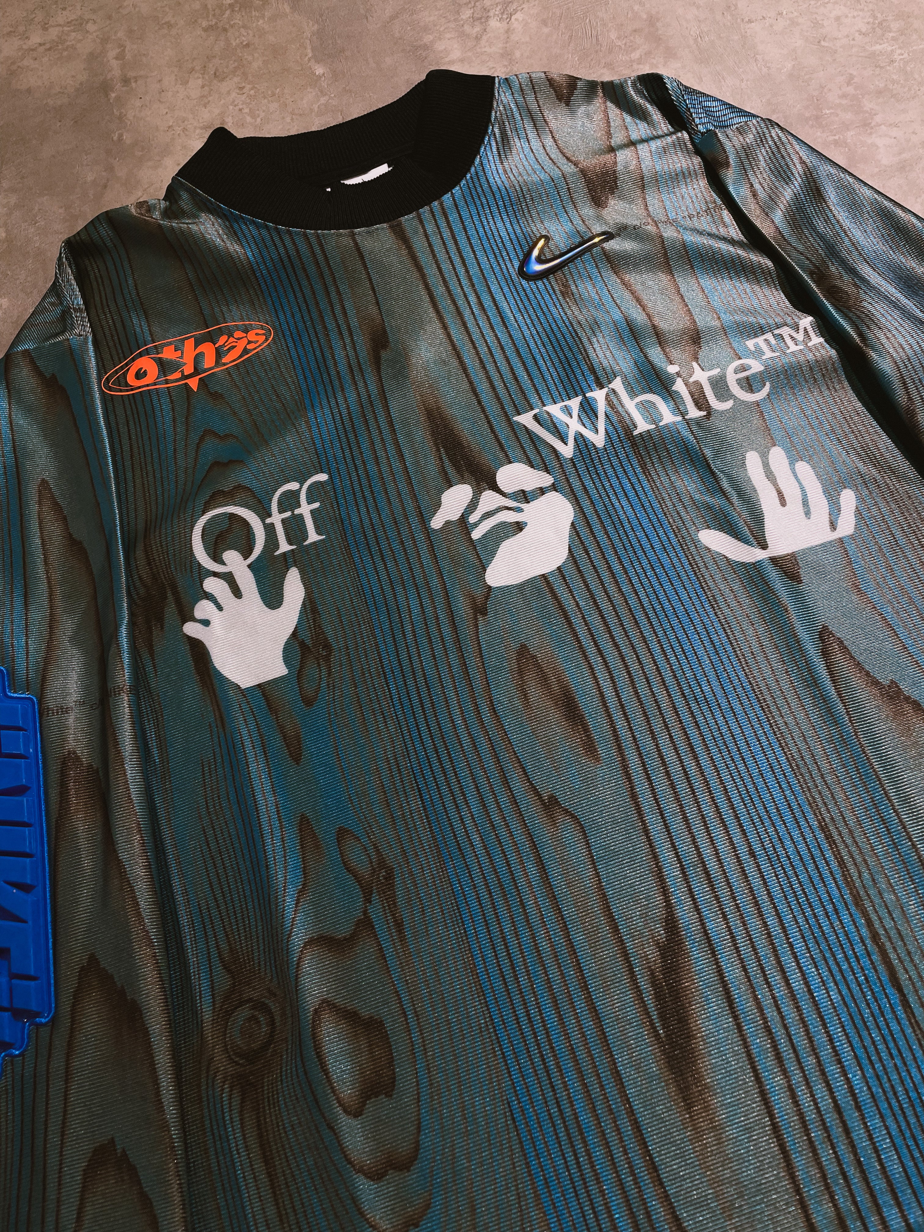 OFF-WHITE x Nike 001 Soccer Jersey Blue Men's - FW22 - US