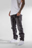 True Religion Ricky Rope Stitch Straight Jean Grey Wash