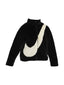 Nike Womens Oversized Swoosh Logo Jacket Black/Fossil one-kickz