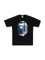 BAPE A Bathing Ape Check Big Ape Head Tee Black one-kickz