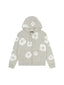 Denim Tears Cotton Wreath Zip Hoodie Grey one-kickz