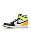 Jordan 1 Retro High White Black Volt University Gold one-kickz