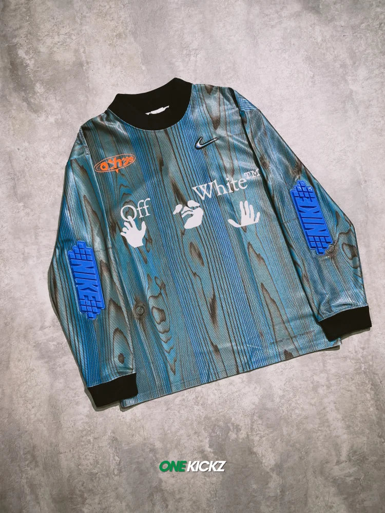 OFF-WHITE x Nike 001 Soccer Jersey Blue Herren - FW22 - DE