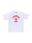BAPE ABC Camo College Tee SS25 White/Pink one-kickz