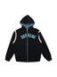 Supreme Jet Sleeve Zip Up Hooded Sweatshirt Black one-kickz