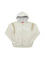 Supreme Jet Sleeve Zip Up Hooded Sweatshirt White one-kickz
