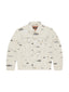 Corteiz Alcatraz Pattern Denim Jacket White one-kickz