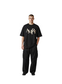AMIRI Staggered Logo Tee Black one-kickz