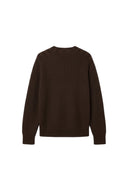 AllSaints Chainy Embroidered Jumper Rich Brown one-kickz