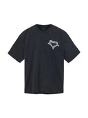 AllSaints Drip Short Sleeve Oversized T-Shirt Washed Black one-kickz