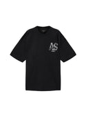 AllSaints Mixtape Oversized Graphic T-Shirt Jet Black one-kickz
