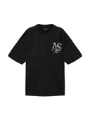 AllSaints Mixtape Oversized Graphic T-Shirt Jet Black one-kickz