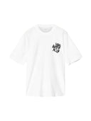 AllSaints Orlando Logo Print Oversized T-Shirt Ashen White one-kickz
