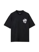 AllSaints Orlando Logo Print Oversized T-Shirt Jet Black one-kickz