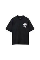 AllSaints Orlando Logo Print Oversized T-Shirt Jet Black one-kickz