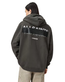 AllSaints Redact Zip Up Hoodie Washed Black one-kickz