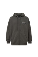 AllSaints Redact Zip Up Hoodie Washed Black one-kickz