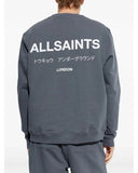 AllSaints Underground Crewneck Logo Sweatshirt With Back Print In Blue