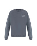 AllSaints Underground Crewneck Logo Sweatshirt With Back Print In Blue