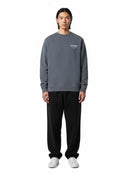AllSaints Underground Crewneck Logo Sweatshirt With Back Print In Blue one-kickz
