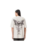 Allsaints Hallis Oversized Graphic T-shirt Dusk White one-kickz