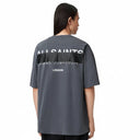 Allsaints Redact Oversized Embroidered Logo T-Shirt Parma Blue one-kickz