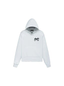 Amiri 22 Distressed Logo Hoodie White Black one-kickz