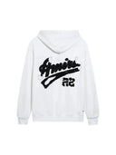 Amiri 22 Distressed Logo Hoodie White Black one-kickz