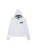 Amiri 22 Distressed Logo Hoodie White Black one-kickz
