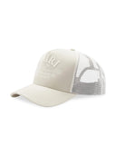 Amiri Arts District Trucker Hat in Stone Grey