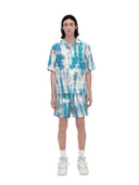 Amiri Bleached Paisley Ma Silk Short ´Aqua´ one-kickz