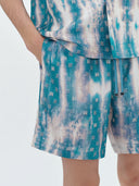 Amiri Bleached Paisley Ma Silk Short ´Aqua´ one-kickz