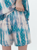 Amiri Bleached Paisley Ma Silk Short ´Aqua´ one-kickz