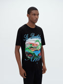 Amiri Eden Rock Airbrush Black T-Shirt one-kickz