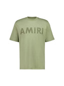 Amiri Olive Green Logo Stencil T-Shirt one-kickz