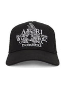 Amiri Pegasus Black & White Trucker Hat one-kickz