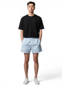 Amiri StackLogo Swim Short Embroidered In Grey one-kickz