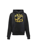 Amiri Track Yellow Logo Washed Black Hoodie one-kickz