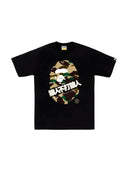 BAPE 1st Camo Bape Kanji Tee Black/Yellow one-kickz