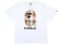 BAPE A Bathing Ape Check by Bathing Tee White/Beige one-kickz
