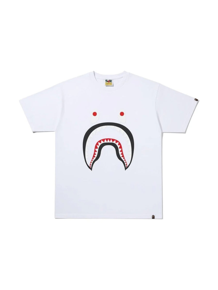 BAPE A Bathing Ape Shark Tee White