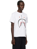 BAPE A Bathing Ape Shark Tee White one-kickz