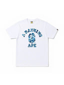 BAPE ABC Camo College Tee SS21 White/Blue one-kickz