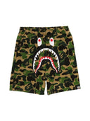 BAPE Abc Camo Shark Sweat Shorts Green one-kickz