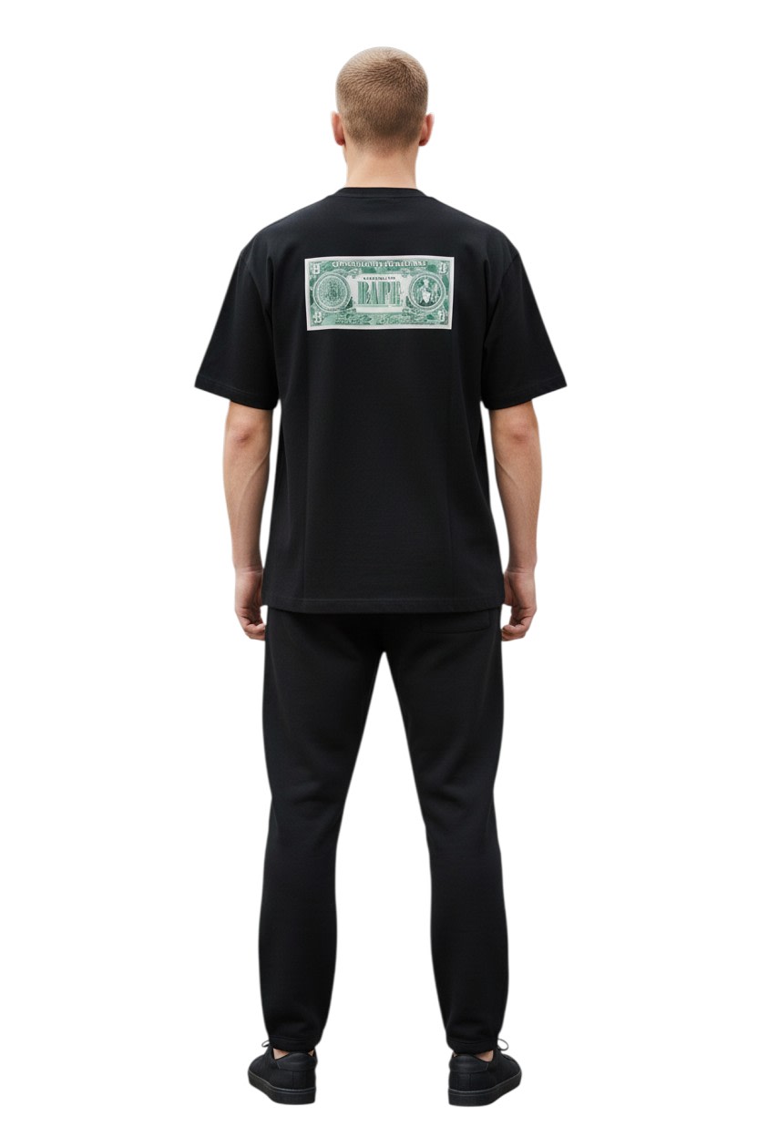BAPE Banknote Tee Black