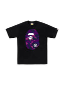 BAPE Color Camo Big Ape Head Tee Black/Purple one-kickz