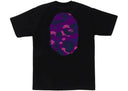 BAPE Color Camo Big Ape Head Tee Black/Purple one-kickz