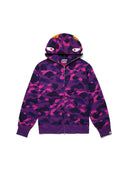 BAPE Color Camo Shark Full Zip Hoodie Purple one-kickz