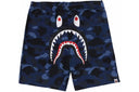 BAPE Color Camo Shark Sweat Shorts (SS24) Navy