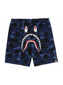 BAPE Color Camo Shark Sweat Shorts SS24 Navy one-kickz